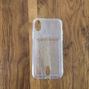 Clear iPhone X case with card holder